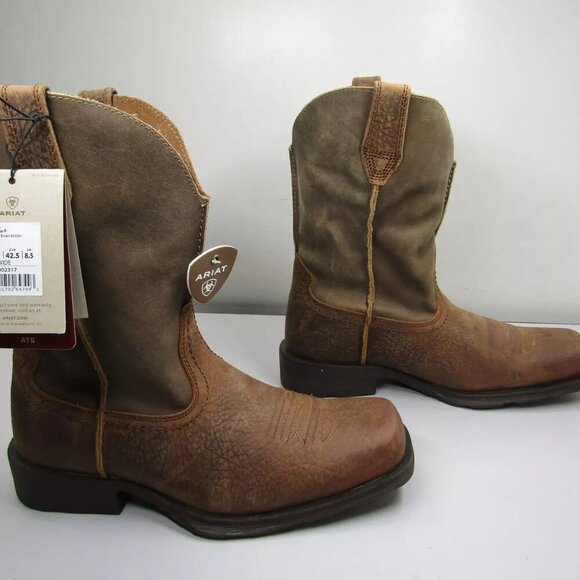 NEW ARIAT Rambler Cowboy boots Square Toe Pull-On Comfort Durable Size 9.5EE - Picture 5 of 9